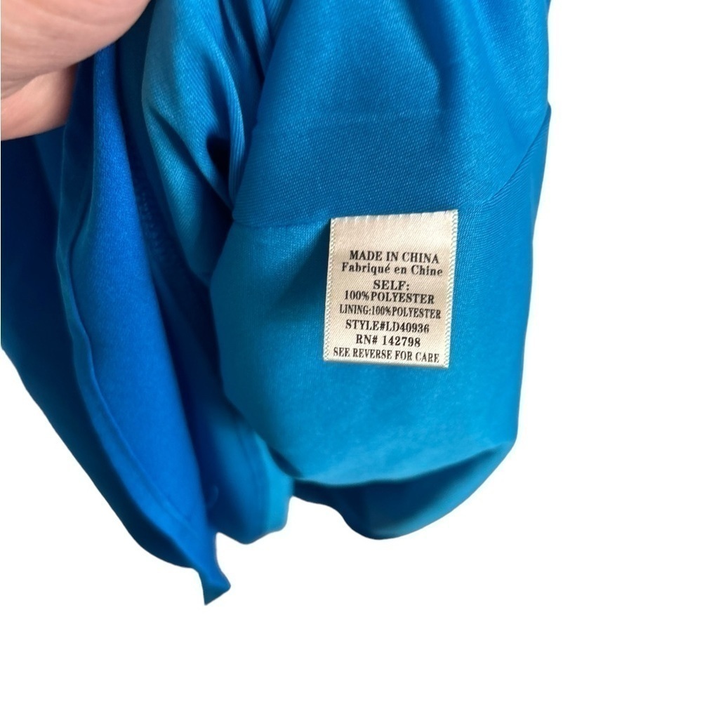 Addie Halter Scallop Blue Dress Fully Lined Size Medium - Picture 4 of 8